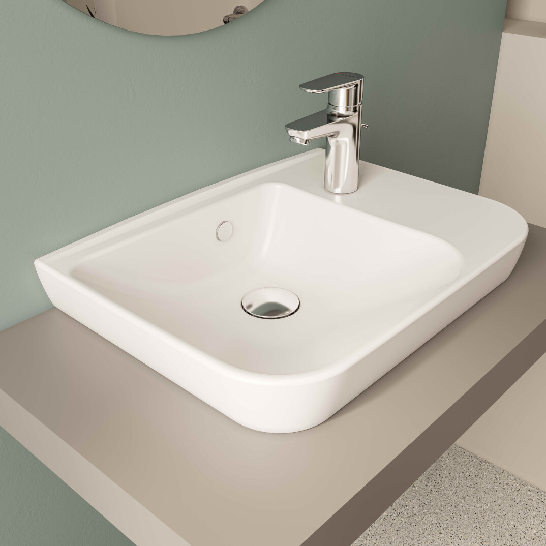VitrA Sento Tezgah Üstü Lavabo, Sağdan Armatür Delikli, 50 cm, 5945B003-0921 - 6