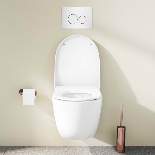 VitrA Sento Yavaş Kapanır Klozet Kapağı, Kolay Sökülebilir, Mat Beyaz, 130-401R009 - 5