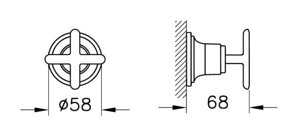 Vitra Stop Valf, Origin Classic, Ankastre (Sıva Üstü Grubu) Soft Bakır, A4290229 - 2