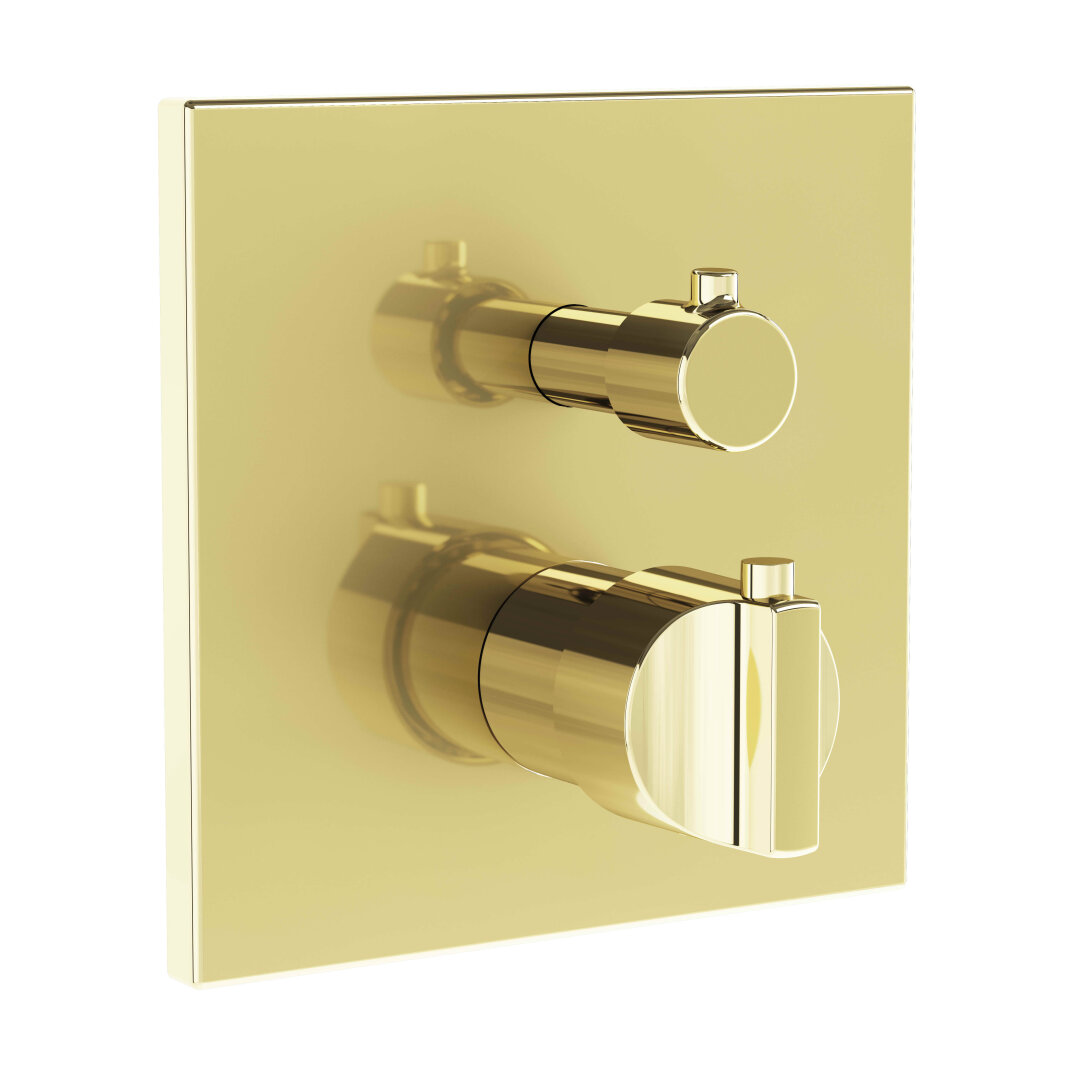 VitrA Suit Termostatik Ankastre Duş Bataryası (V-Box Sıva Üstü Grubu), Soft Altın,A4287374 - 1