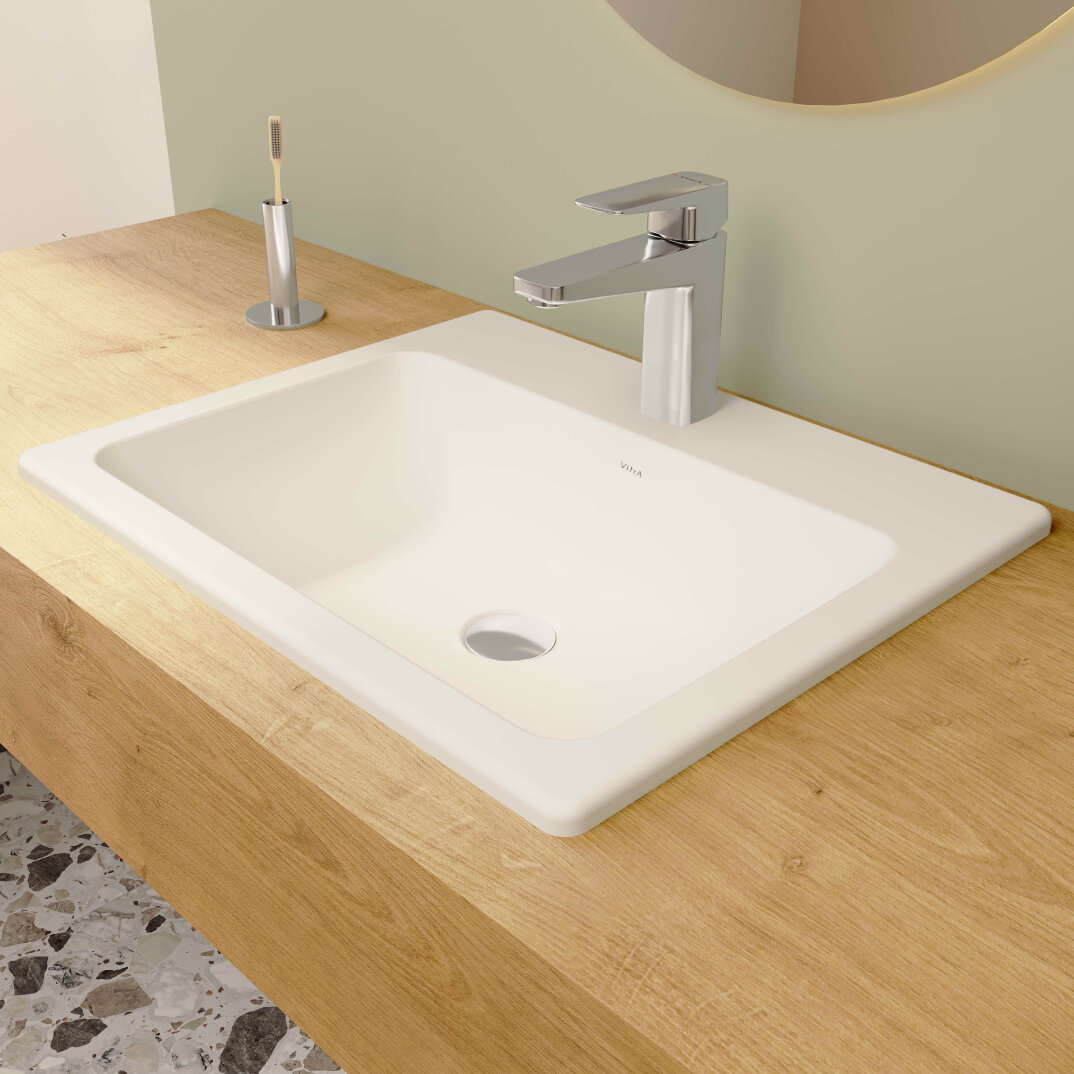 VitrA Tezgah Üstü Lavabo, Kare 55 cm,5465B003-0001 - 4