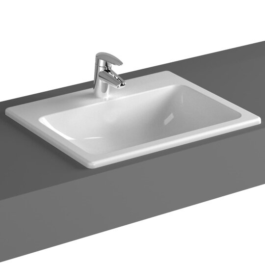 VitrA Tezgah Üstü Lavabo, Kare 55 cm,5465B003-0001