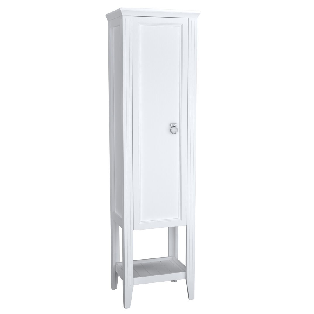 VitrA Valarte Boy Dolabı Krom Kulplu, 55 cm, Mat Beyaz (Sol),62240 - 4