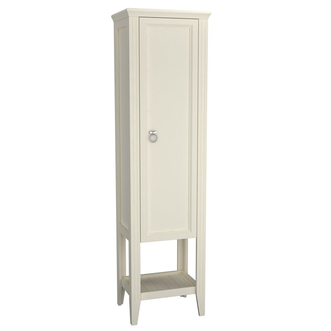 VitrA Valarte Boy Dolabı Krom Kulplu, 55 cm, Mat Fildişi (Sağ),62245 - 4