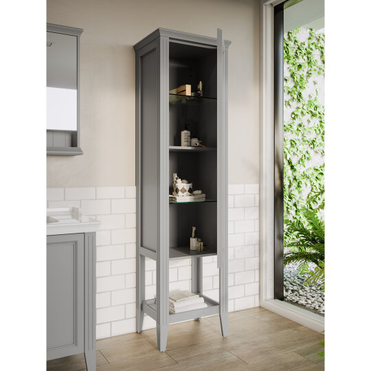 Vitra Valarte Boy Dolabı Krom Kulplu, 55 Cm, Mat Gri (Sağ) 62244 - 4