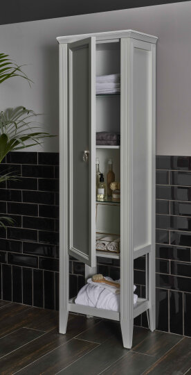 Vitra Valarte Boy Dolabı Krom Kulplu, 55 cm, Mat Gri (Sol) 62241 - 5