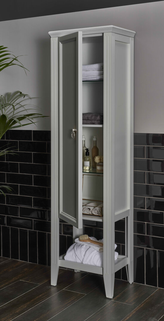Vitra Valarte Boy Dolabı Krom Kulplu, 55 cm, Mat Gri (Sol) 62241 - 5