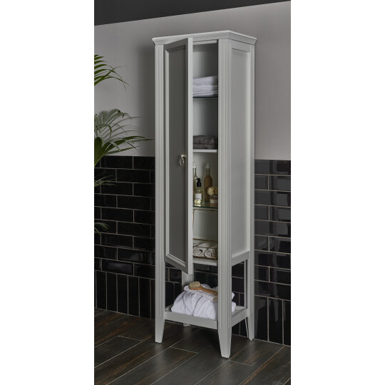 Vitra Valarte Boy Dolabı Krom Kulplu, 55 cm, Mat Gri (Sol) 62241 - 9