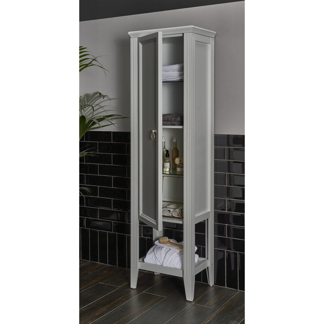 Vitra Valarte Boy Dolabı Krom Kulplu, 55 cm, Mat Gri (Sol) 62241 - 9