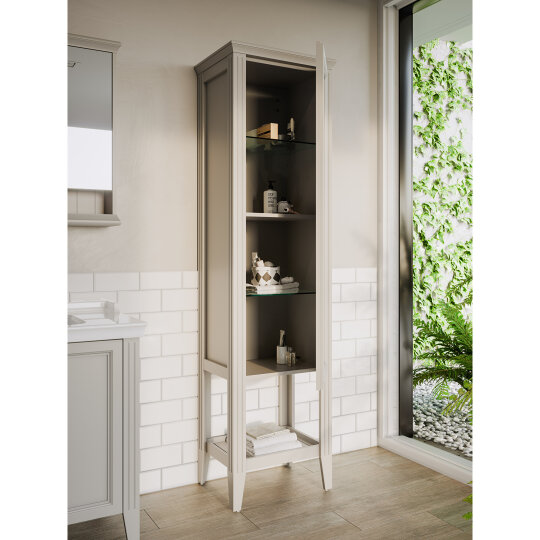 Vitra Valarte Boy Dolabı Krom Kulplu, 55 cm, Mat Gri (Sol) 62241 - 10
