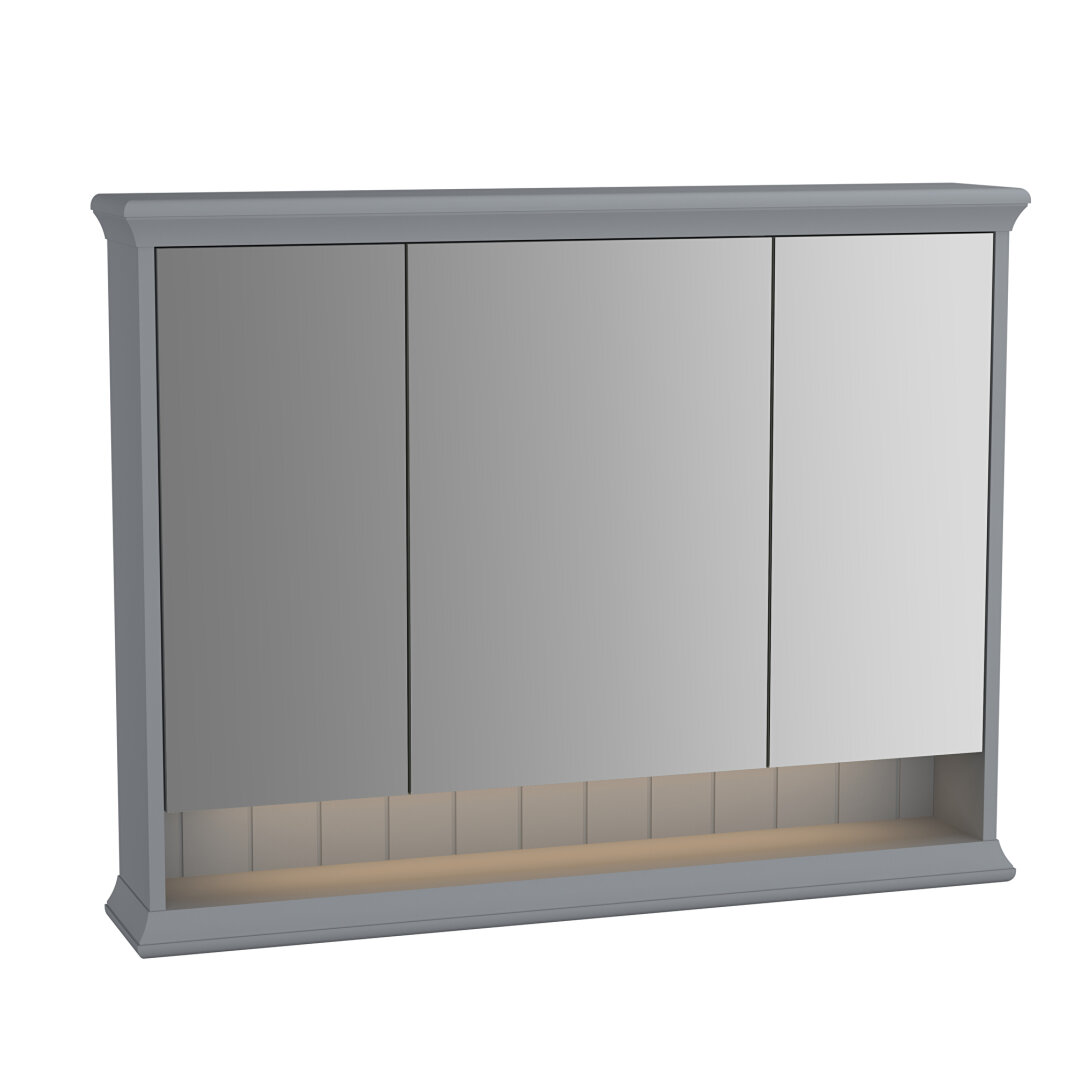 Vitra Valarte Dolaplı Ayna Led Aydınlatmalı, 100 Cm, Mat Gri 62235 - 8