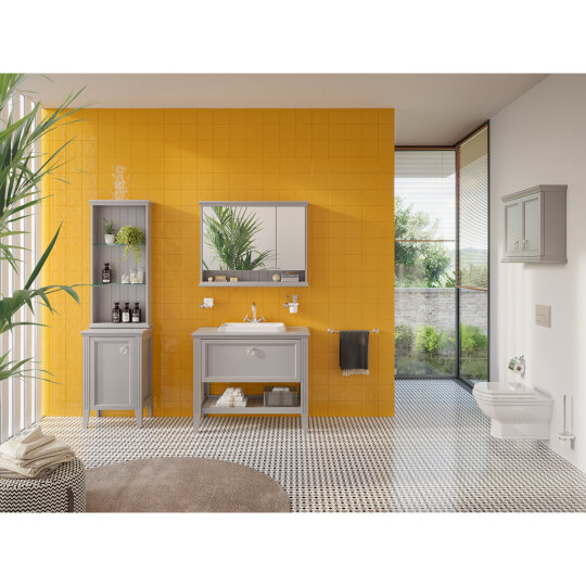 Vitra Valarte Dolaplı Ayna Led Aydınlatmalı, 100 Cm, Mat Gri 62235 - 12