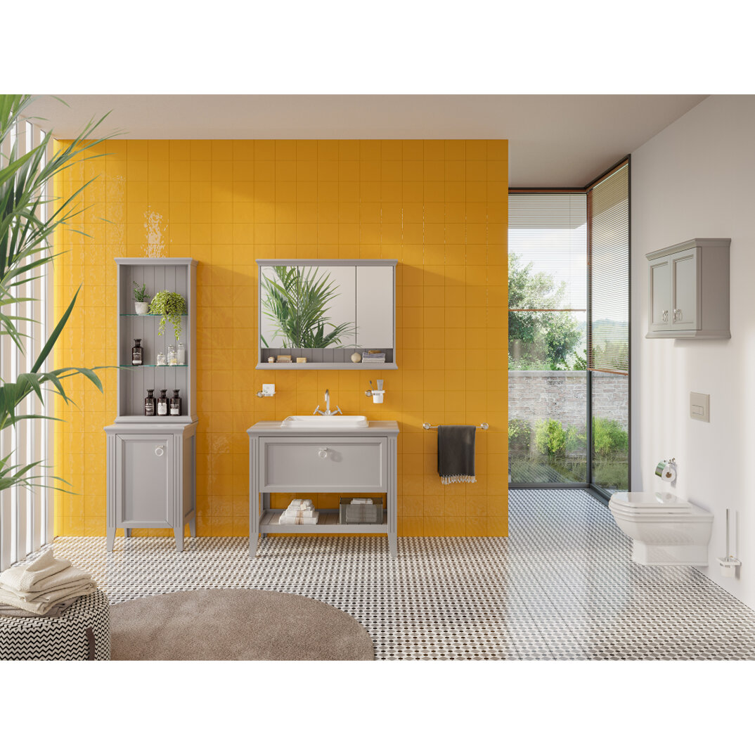 Vitra Valarte Dolaplı Ayna Led Aydınlatmalı, 100 Cm, Mat Gri 62235 - 12