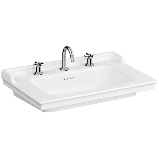 VitrA Valarte Etajerli Lavabo, 100 cm (3 Armatür Delikli), 7803B003-0033