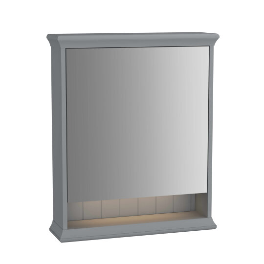 VitrA Valarte Led Aydınlatmalı Dolaplı Ayna, 65 cm, Mat Gri (Sol),62226