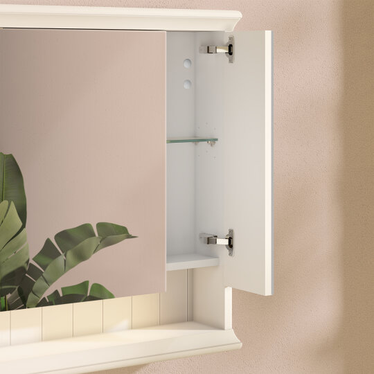 VitrA Valarte Led Aydınlatmalı Dolaplı Ayna, 80 cm, Mat Beyaz,62231 - 9