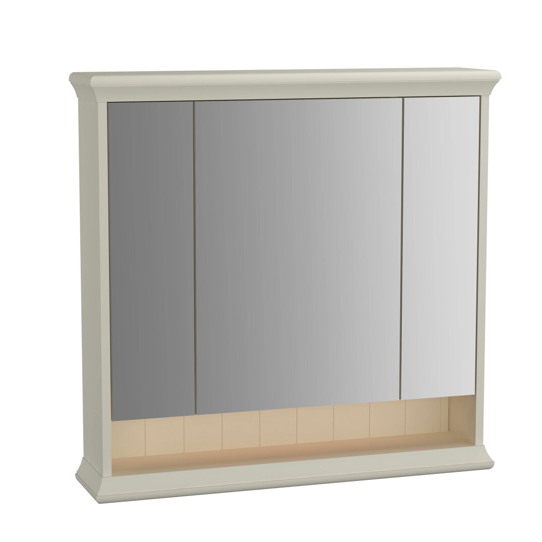 VitrA Valarte Led Aydınlatmalı Dolaplı Ayna, 80 cm, Mat Fildişi,62233 - 1
