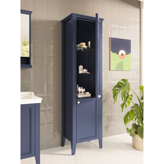 VitrA Valarte Neo Cam Kapaklı Boy Dolabı, 55 cm, Çelik Mavisi (Sağ),65797 - 8