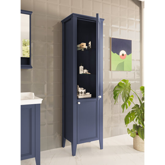 VitrA Valarte Neo Cam Kapaklı Boy Dolabı, 55 cm, Çelik Mavisi (Sağ),65797 - 10