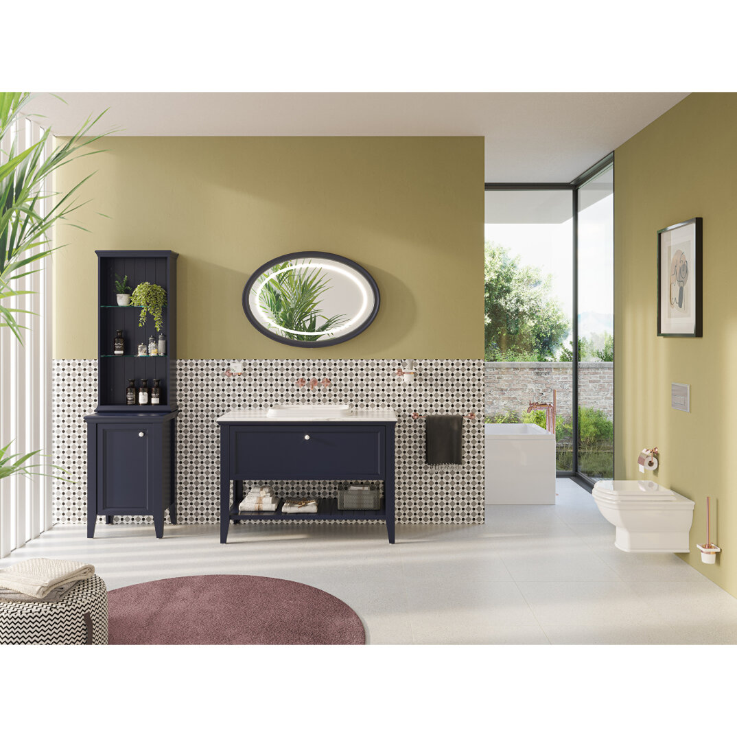 Vitra Valarte Tezgah Üstü Lavabo Dolabı Neo Tek Çekmeceli, 120 Cm, Çelik Mavisi (Mermer Tezgah Ve Lavabo Dahil) 65783 - 6
